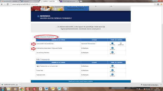 las flechas indican los cursos que debe realizar el resto es opcional solo los que se indican son obligatorios 