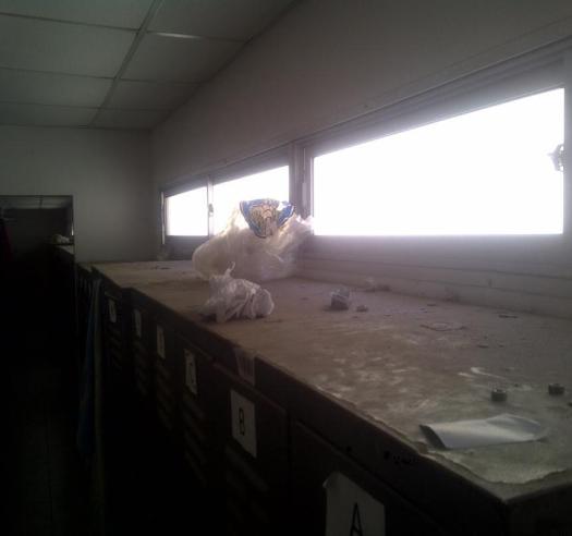 Basura en los casilleros 