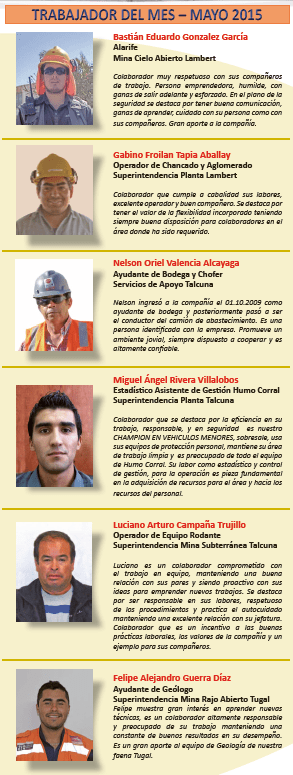 COLABORADORES DESTACADOS MAYO