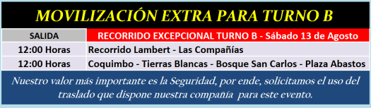 extra turno b
