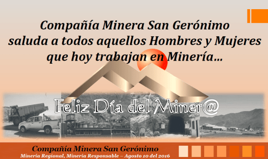 Saludo dia del minero general para redes