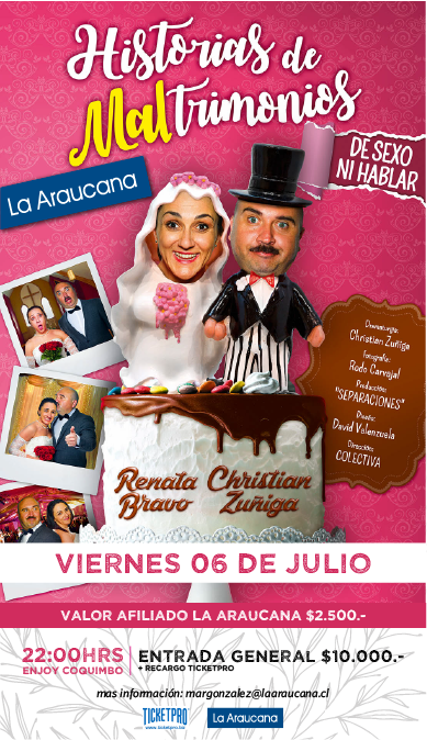 afiche obra la araucana MALTRIMONIOS