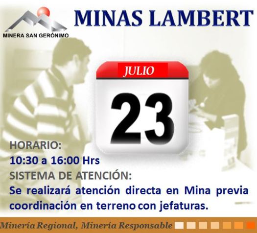 fechas minas lambert